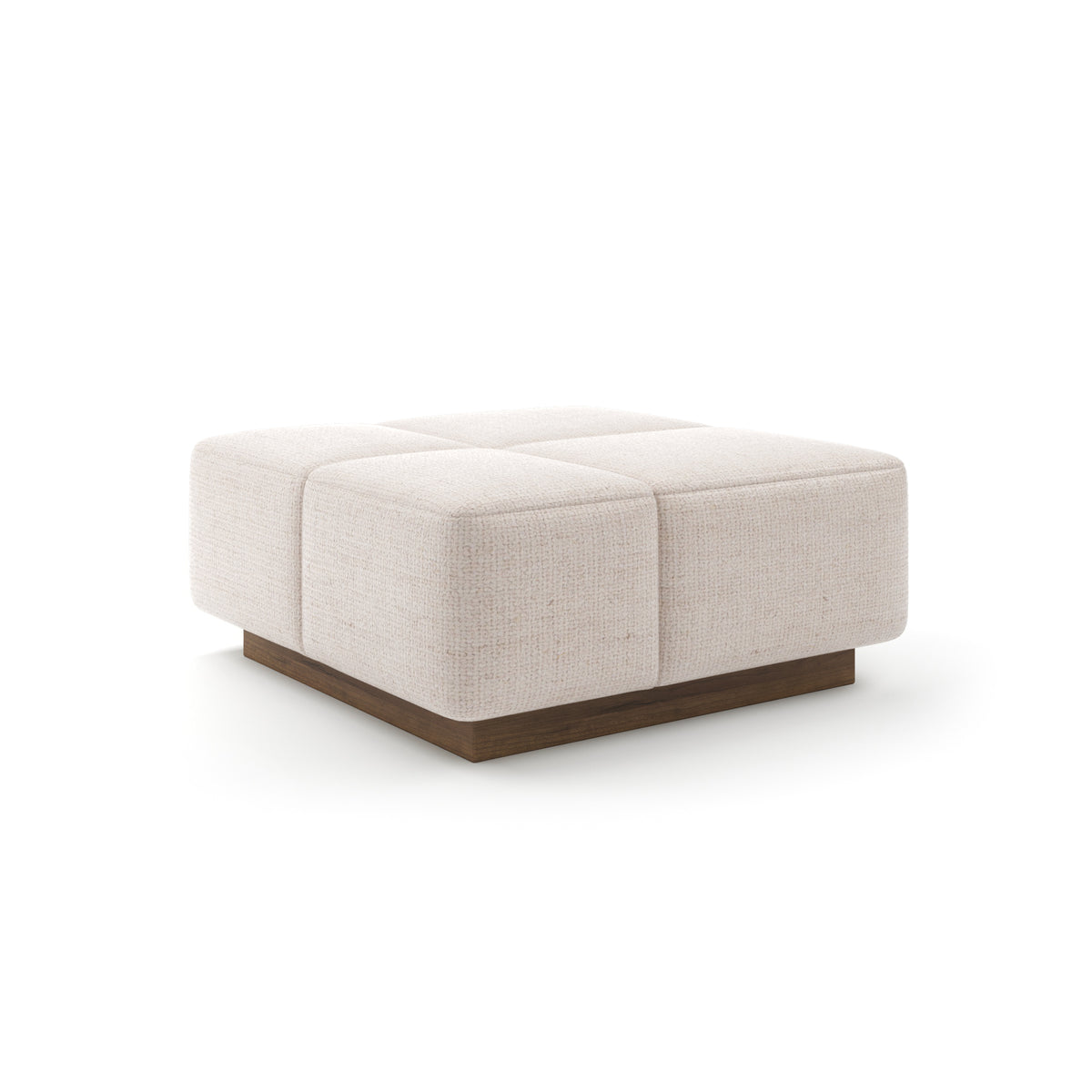 Grid Ottoman 36" in Bisque