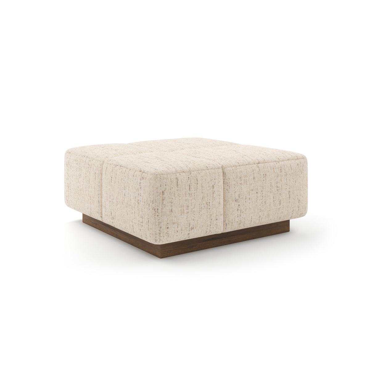 Grid Ottoman 36" in Cream
