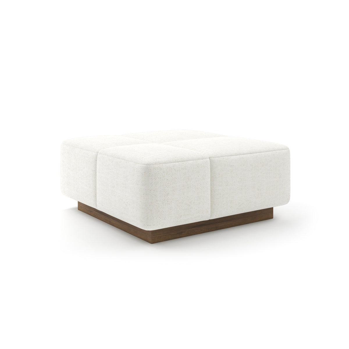 Grid Ottoman 36" in Ivory