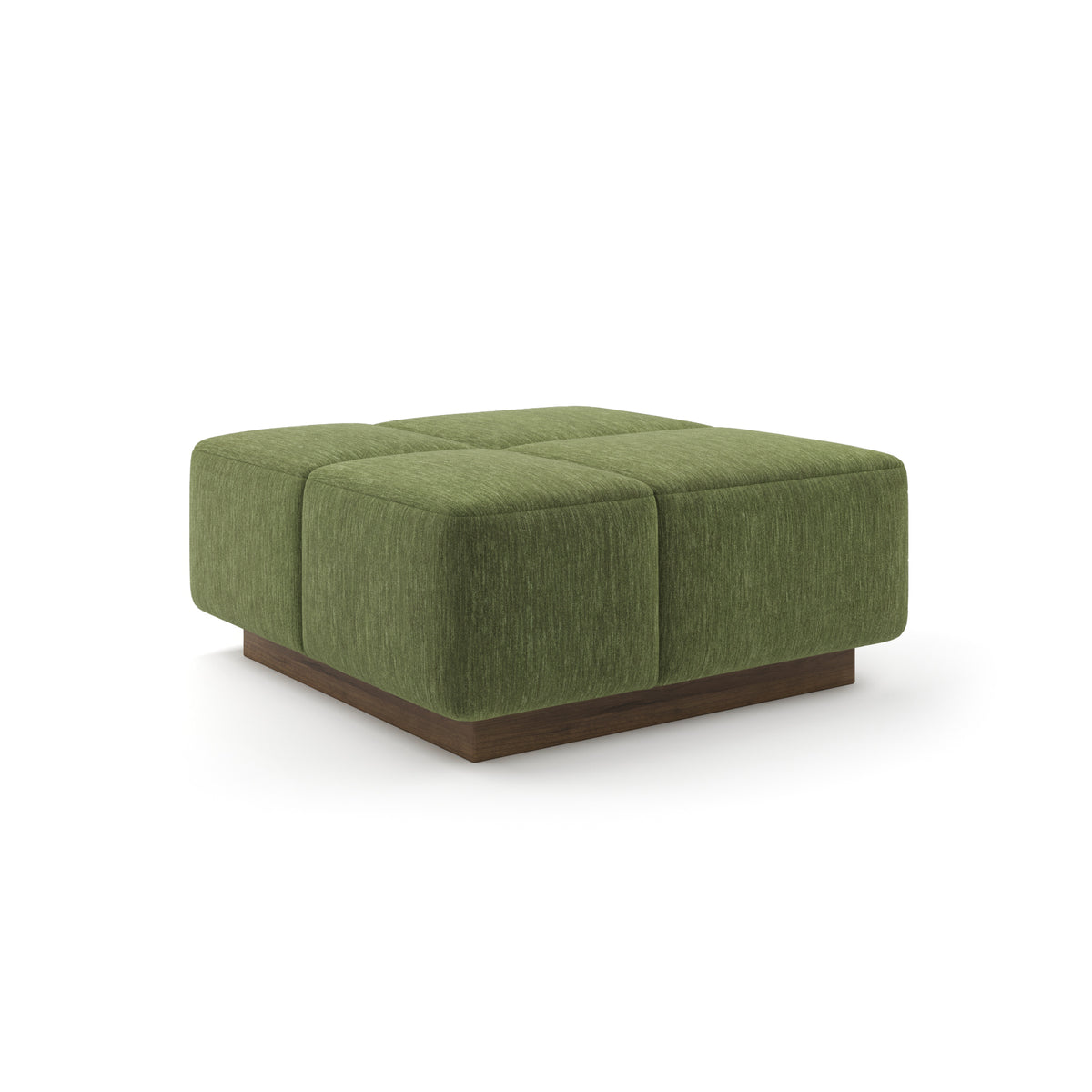 Grid Ottoman 36" in Moss