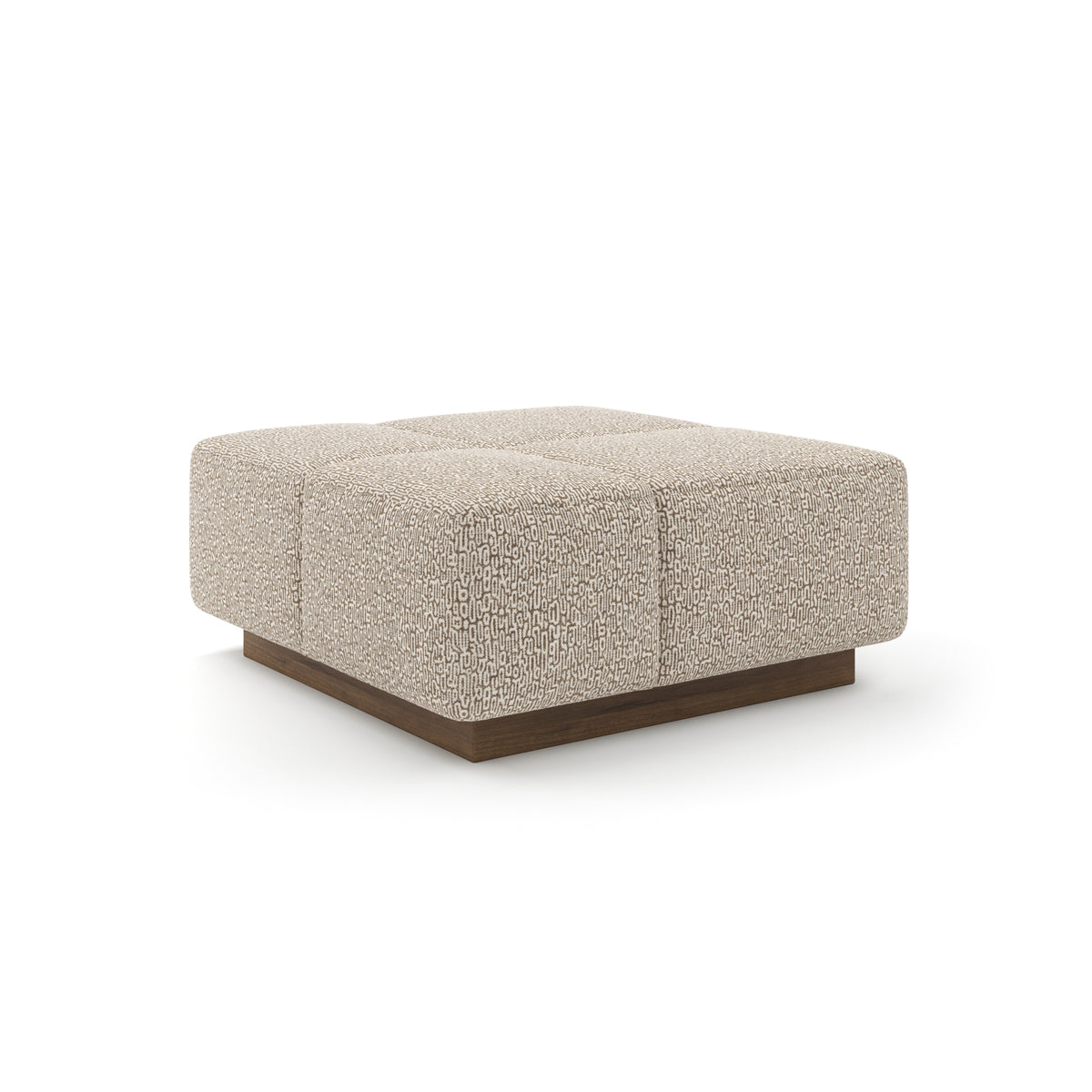 Grid Ottoman 36" in Pebble