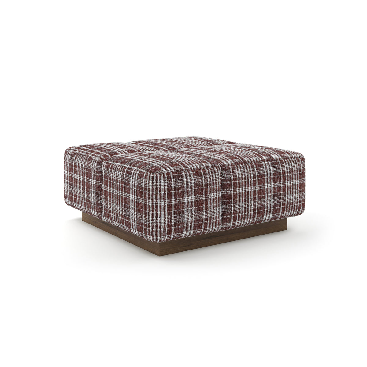 Grid Ottoman 36" in Raisin