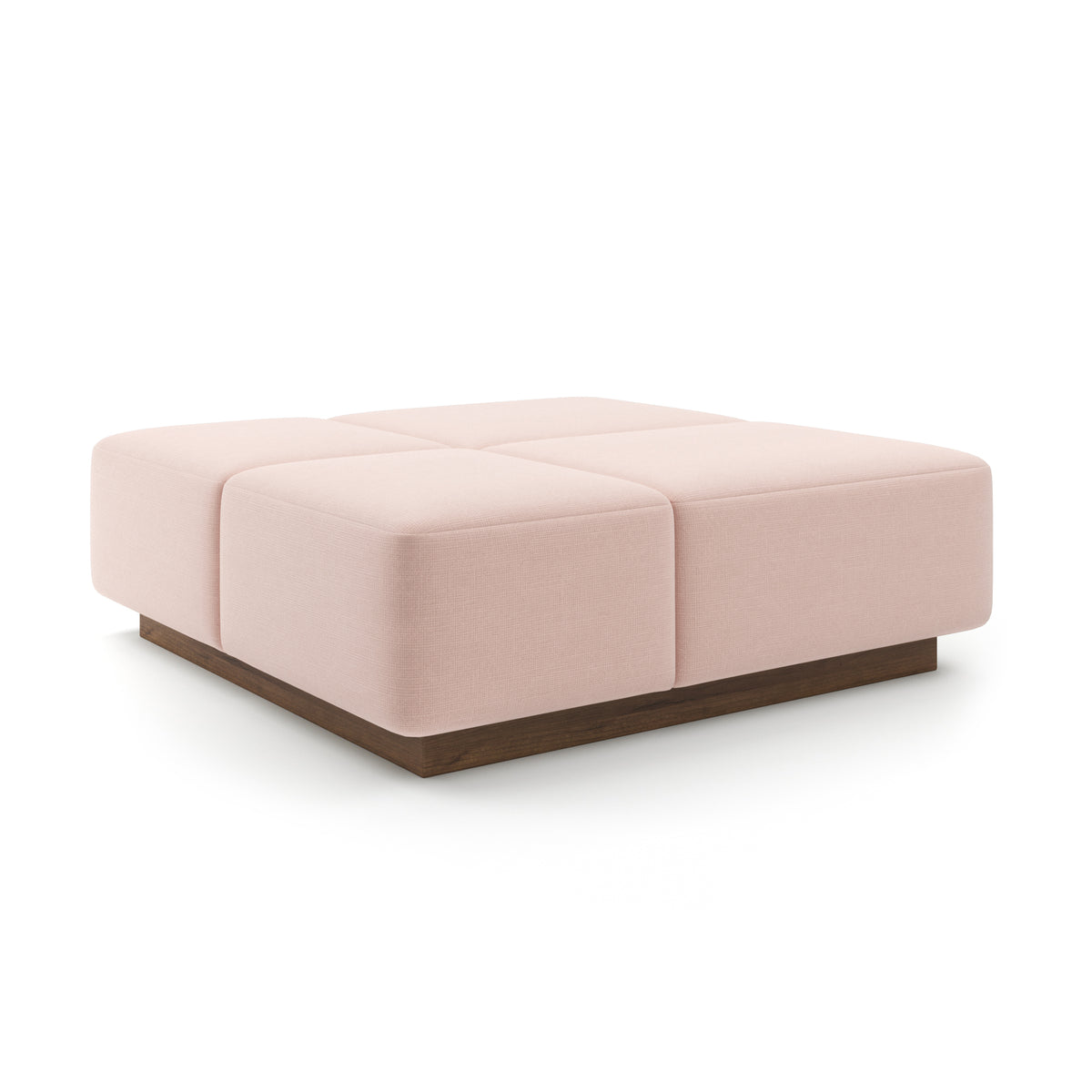 Grid Ottoman 48" in Blush