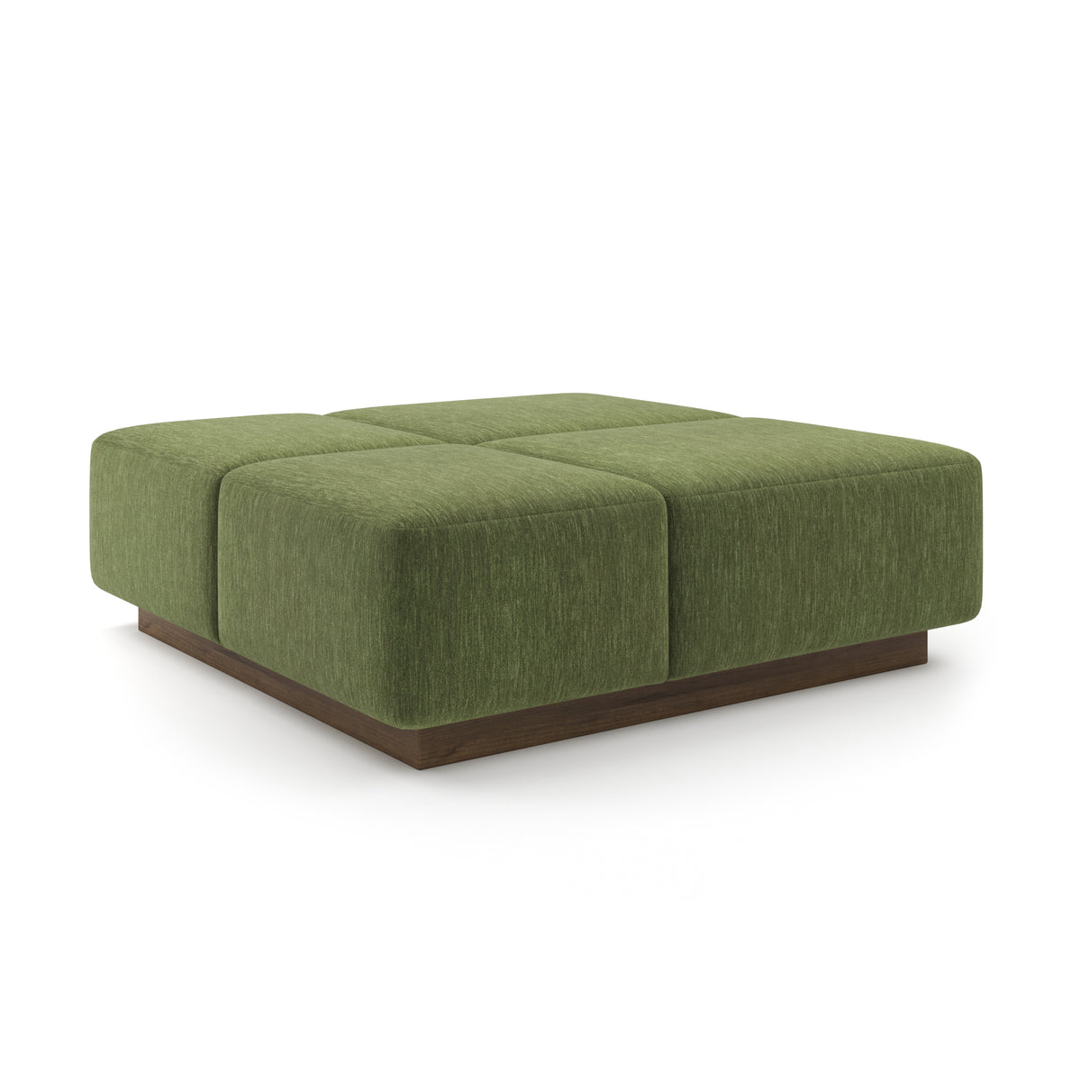 Grid Ottoman 48" in Moss