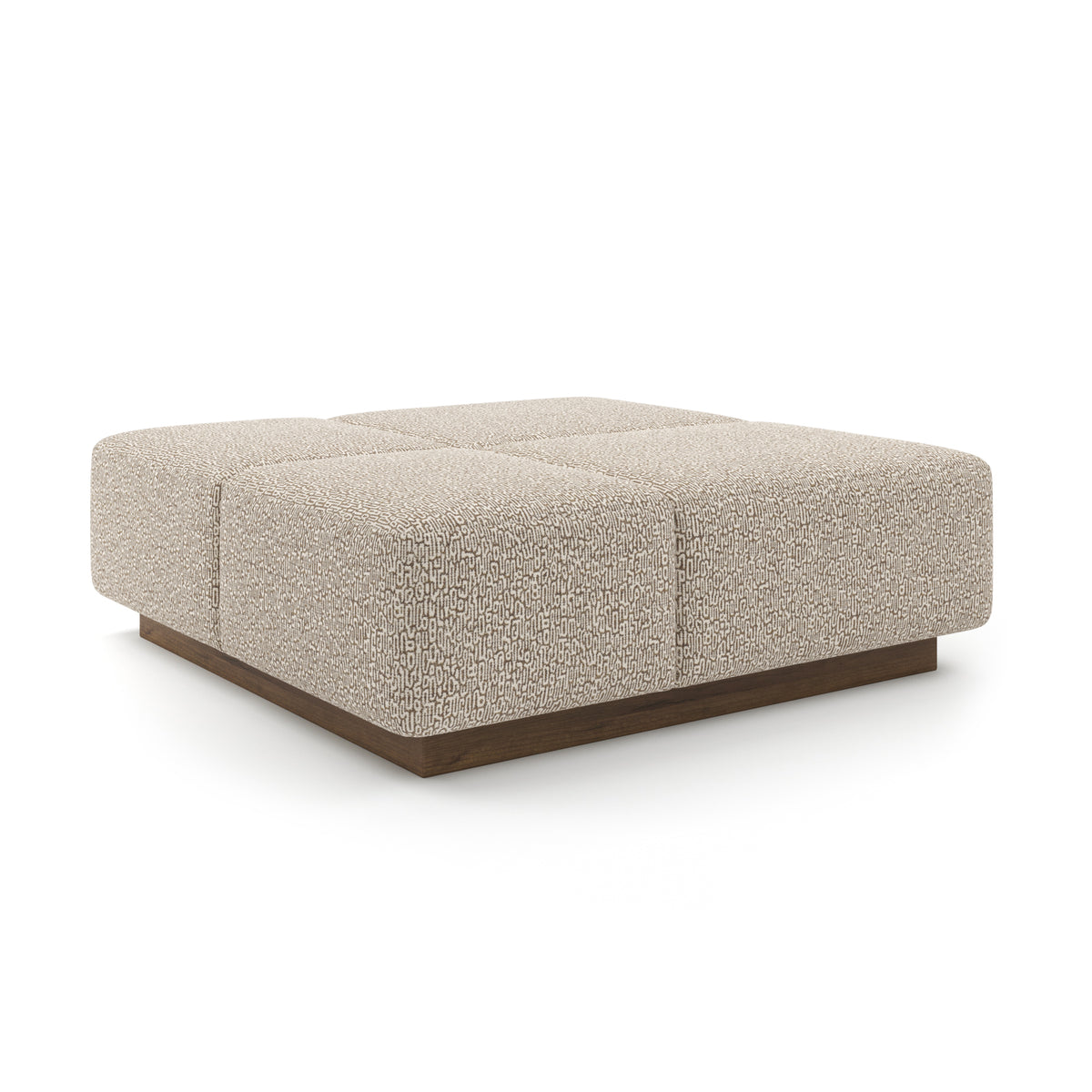 Grid Ottoman 48" in Pebble