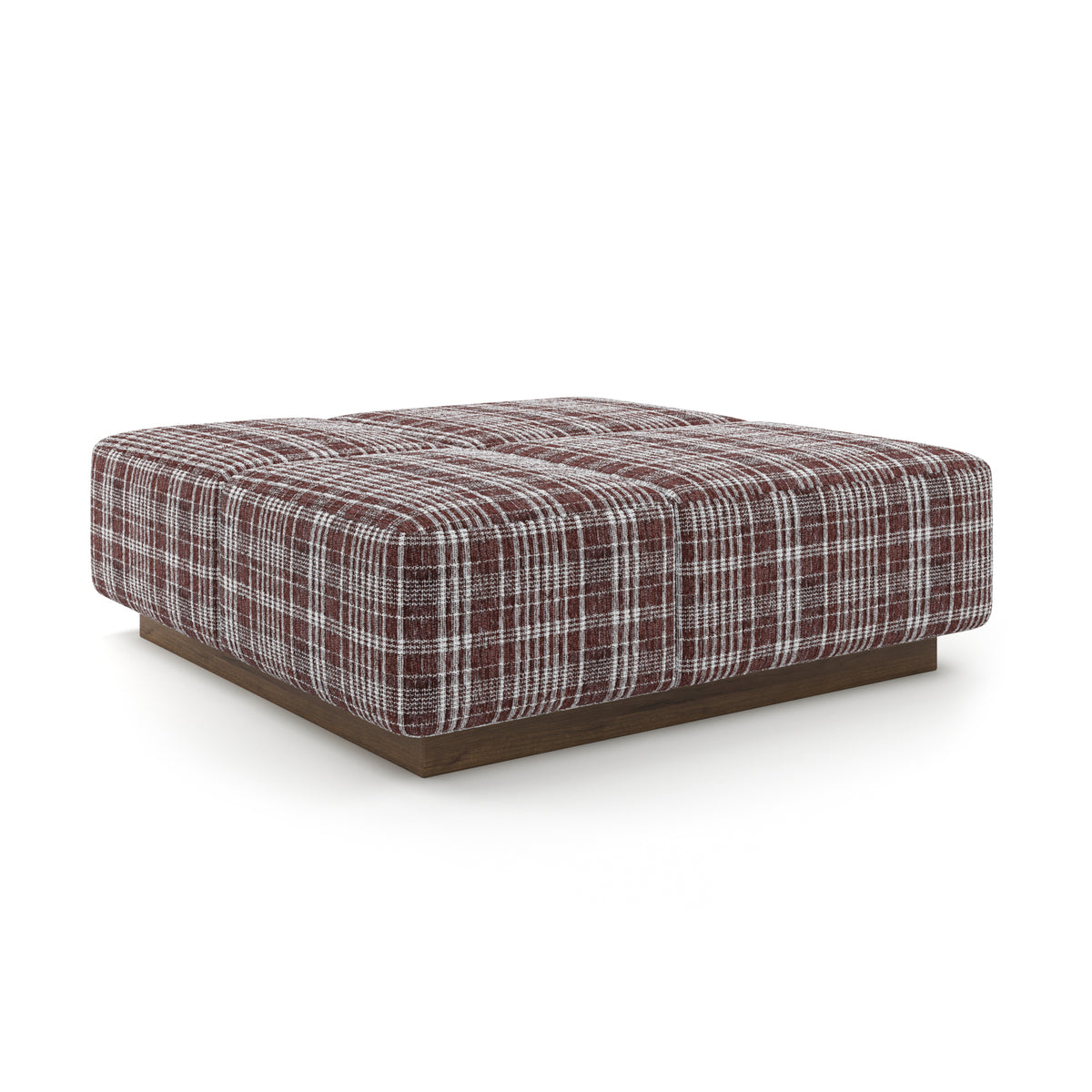 Grid Ottoman 48" in Raisin