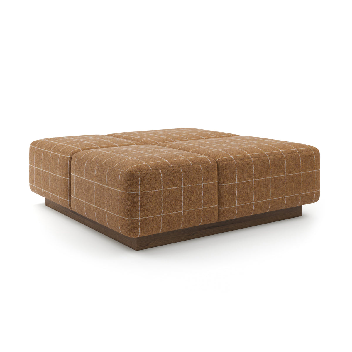 Grid Ottoman 48" in Saddle