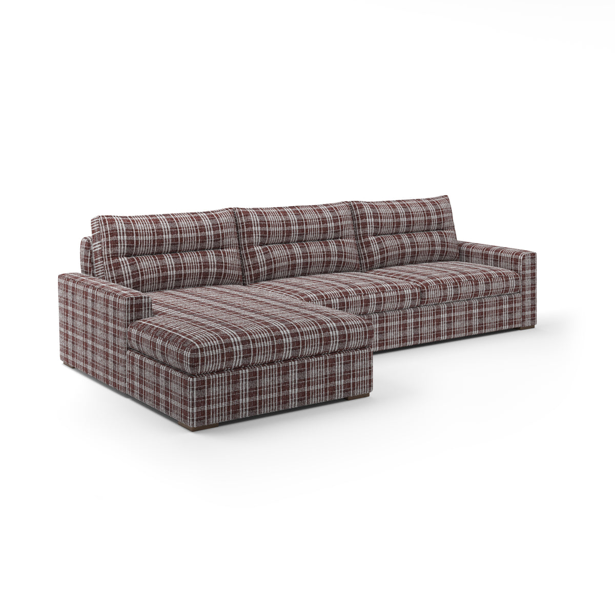 Julian Sectional Chaise LAF in Raisin