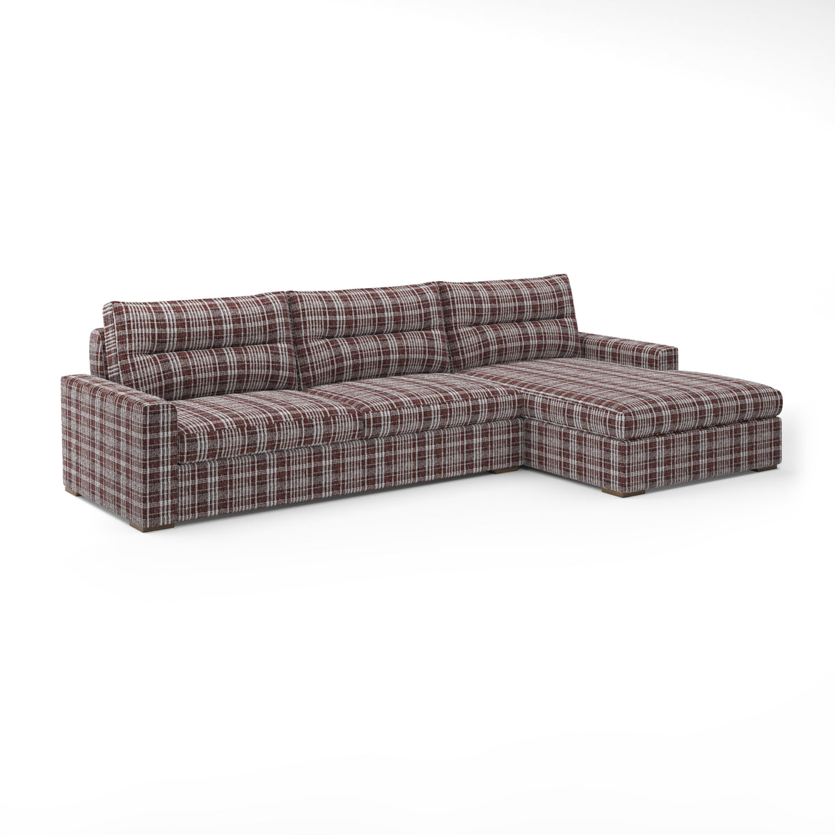 Julian Sectional Chaise RAF in Raisin