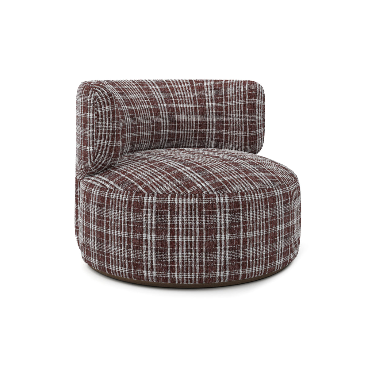 Ormand Swivel Chair in Raisin
