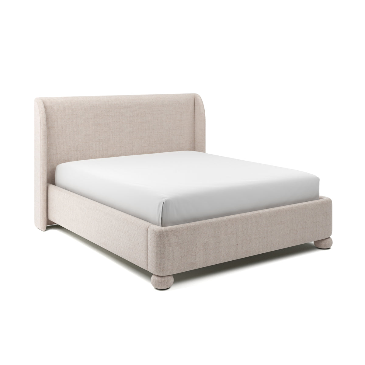Serena Upholstered Bed Cal King in Bisque
