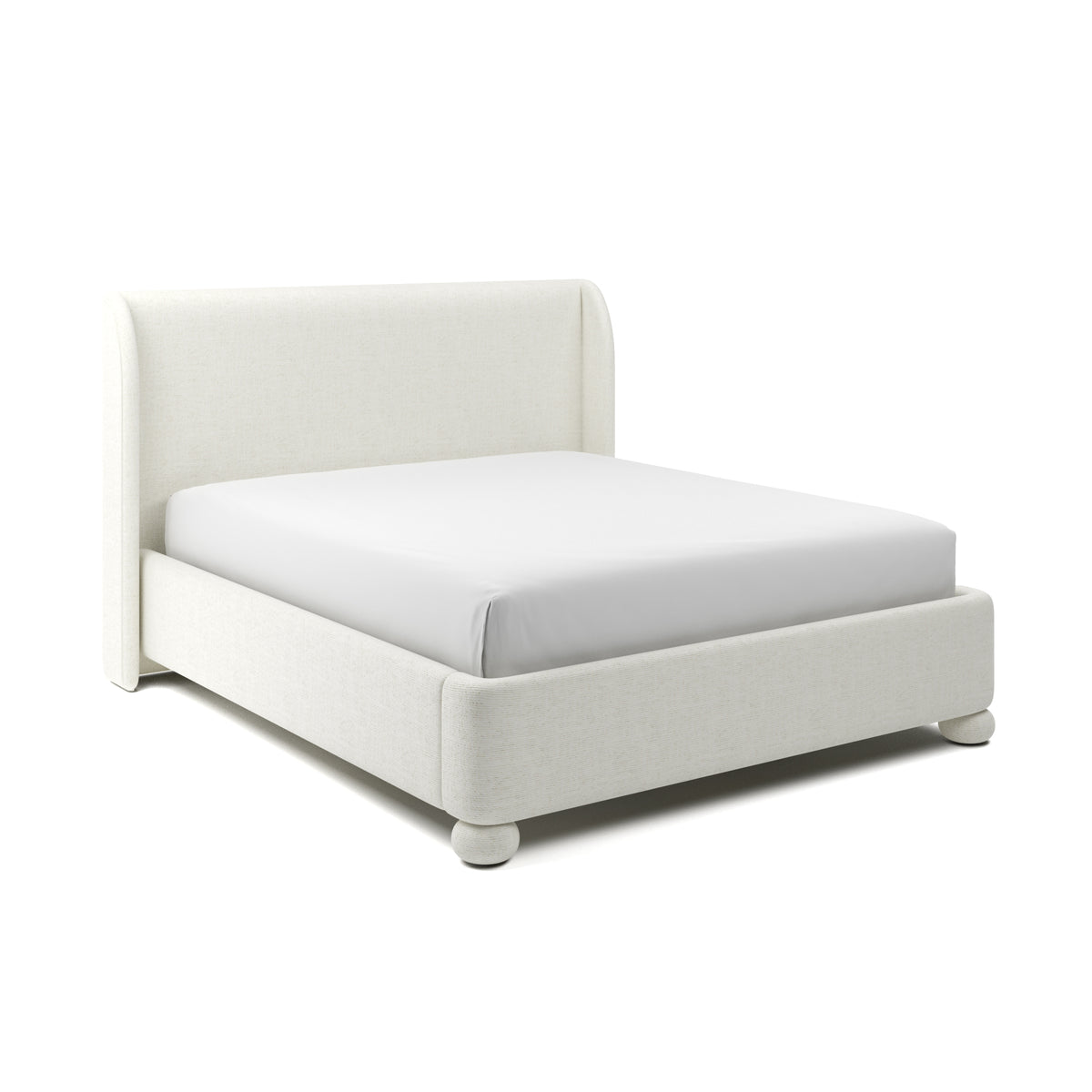 Serena Upholstered Bed Cal King in Ivory