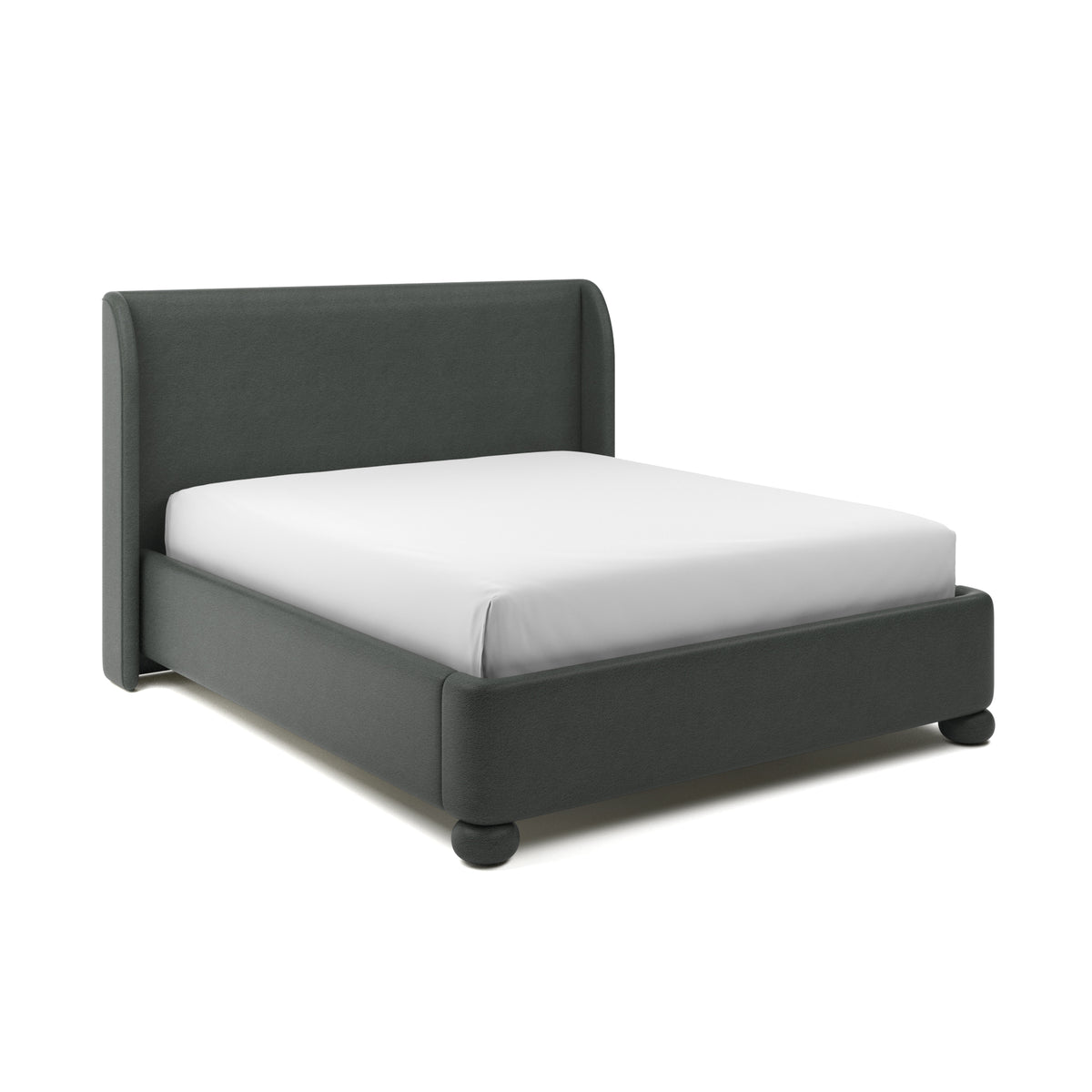 Serena Upholstered Bed Cal King in Pepper
