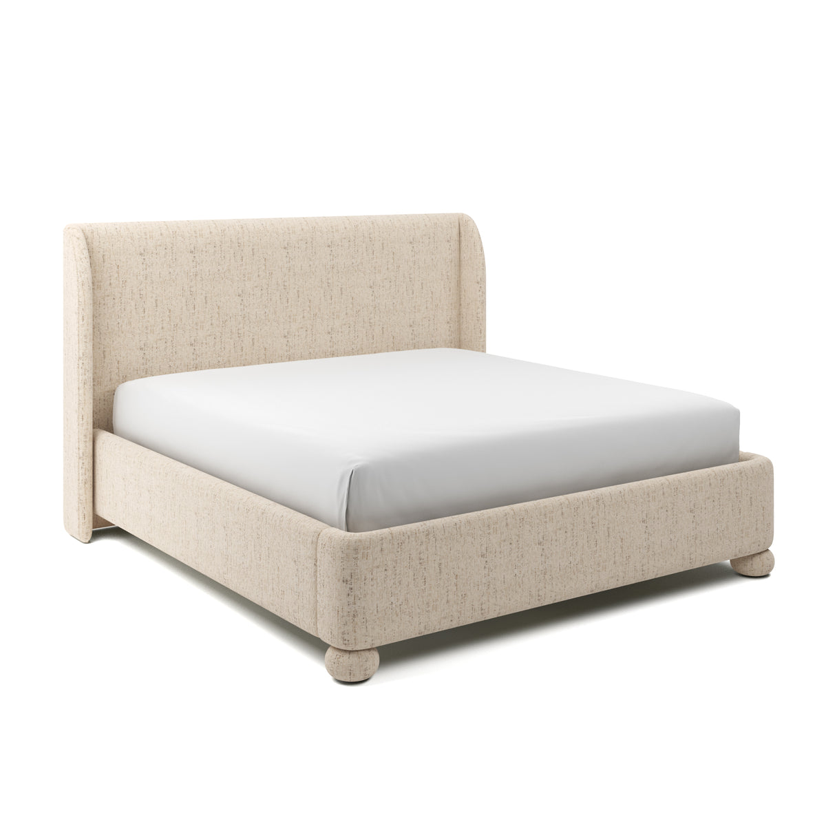 Serena Upholstered Bed King in Cream