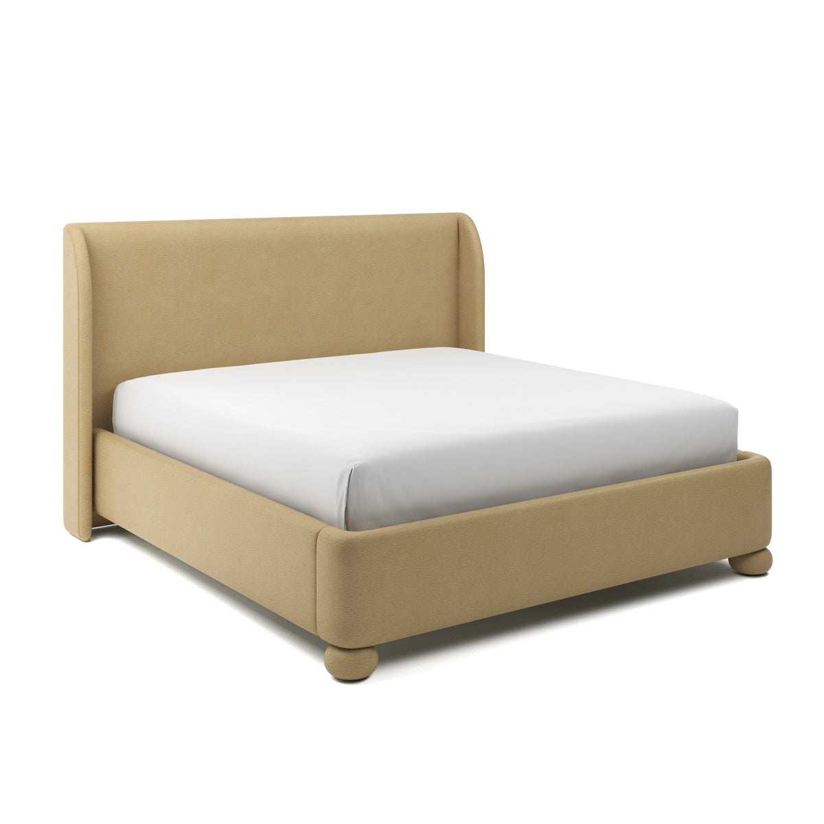 Serena Upholstered Bed King in Biscotti