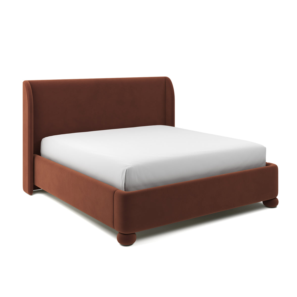 Serena Upholstered Bed King in Saffron