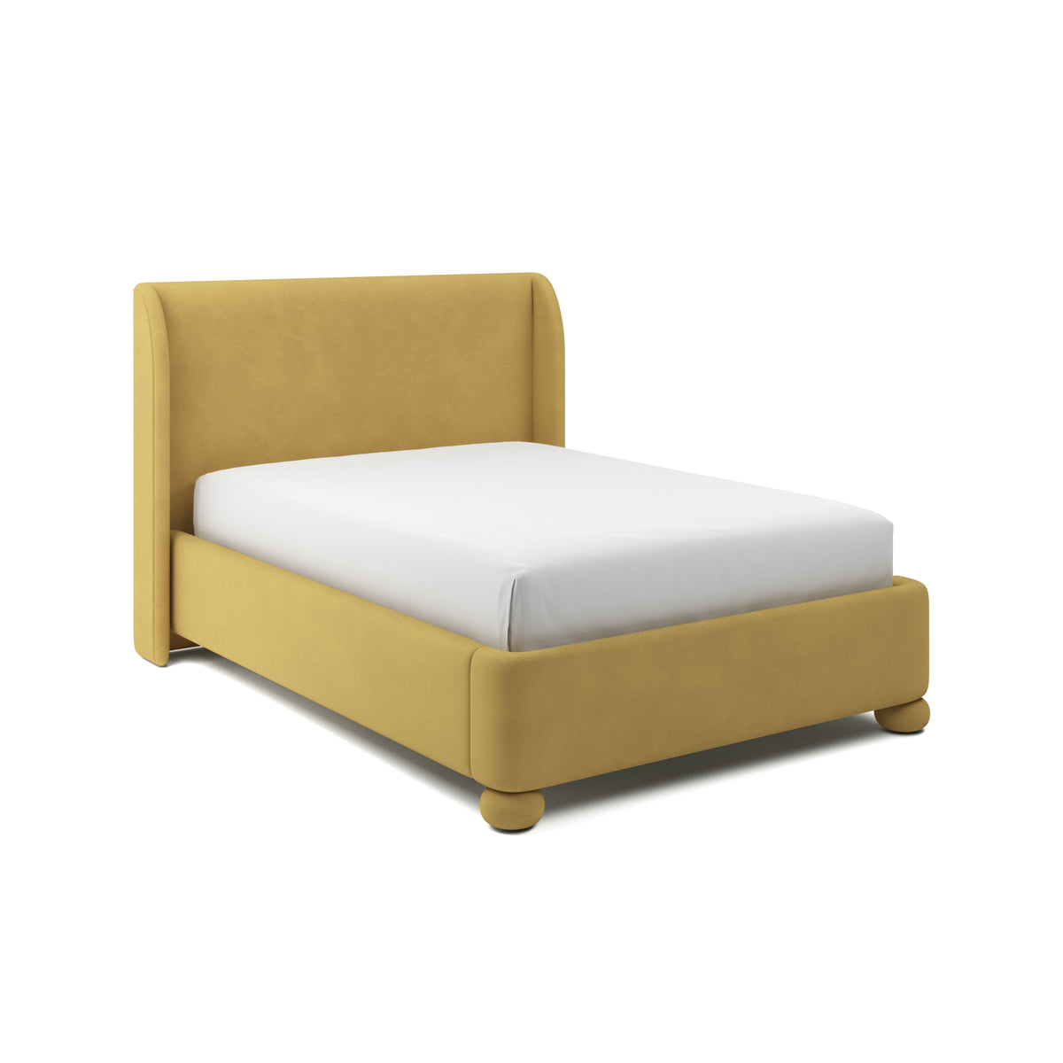 Serena Upholstered Bed Queen in Golden