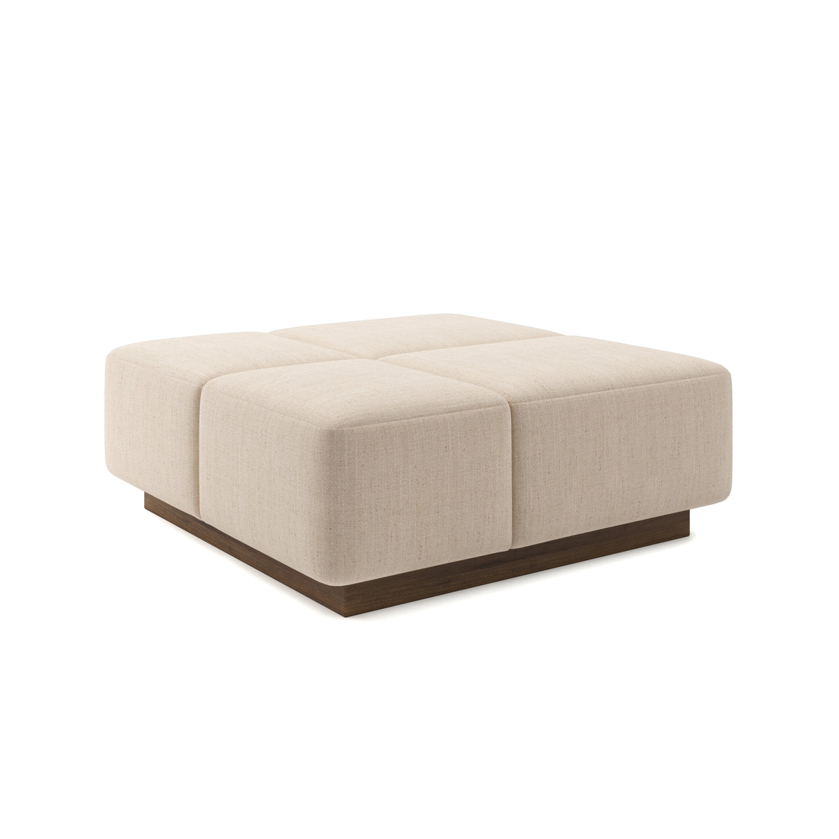 Grid Ottoman 42" in Eggshell