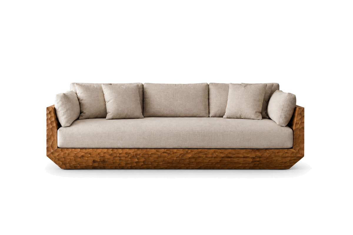 House of Coda Anchor woven sofa and chair collection on a white background.