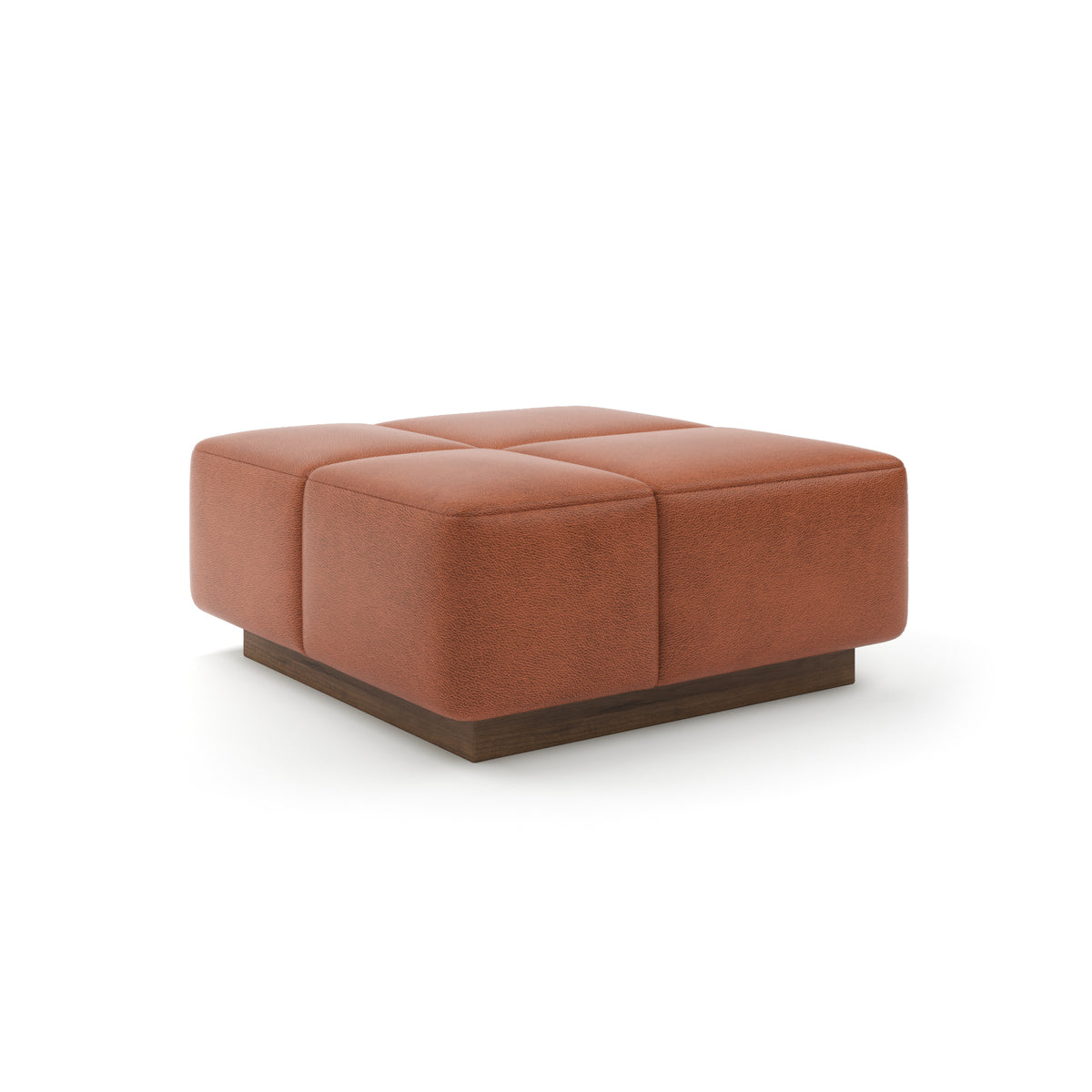 Grid Ottoman 36" in Caramel