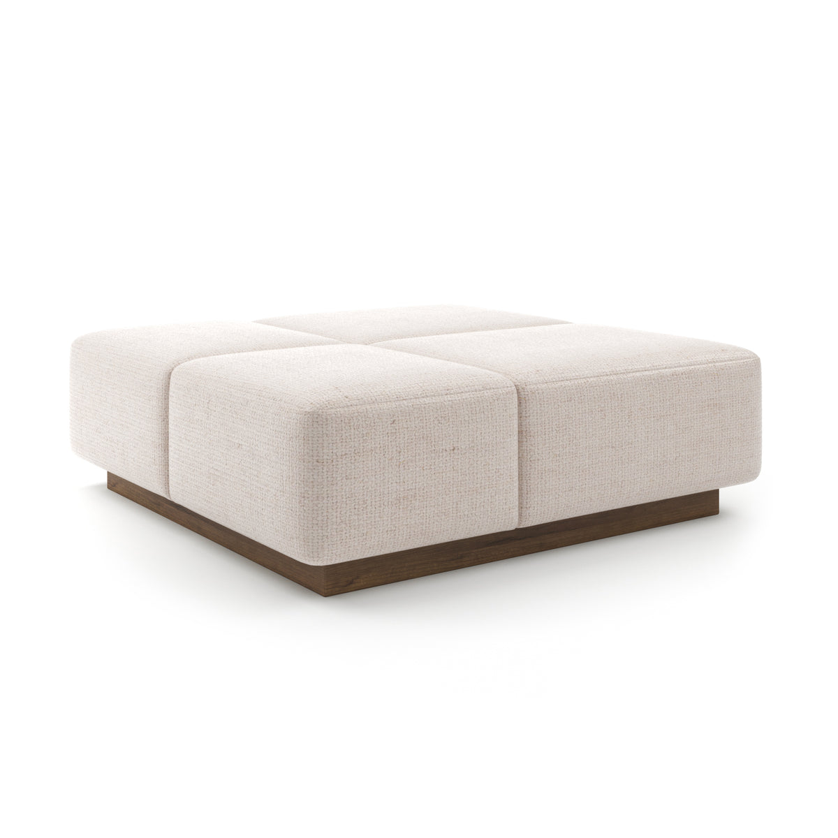 Grid Ottoman 48" in Bisque