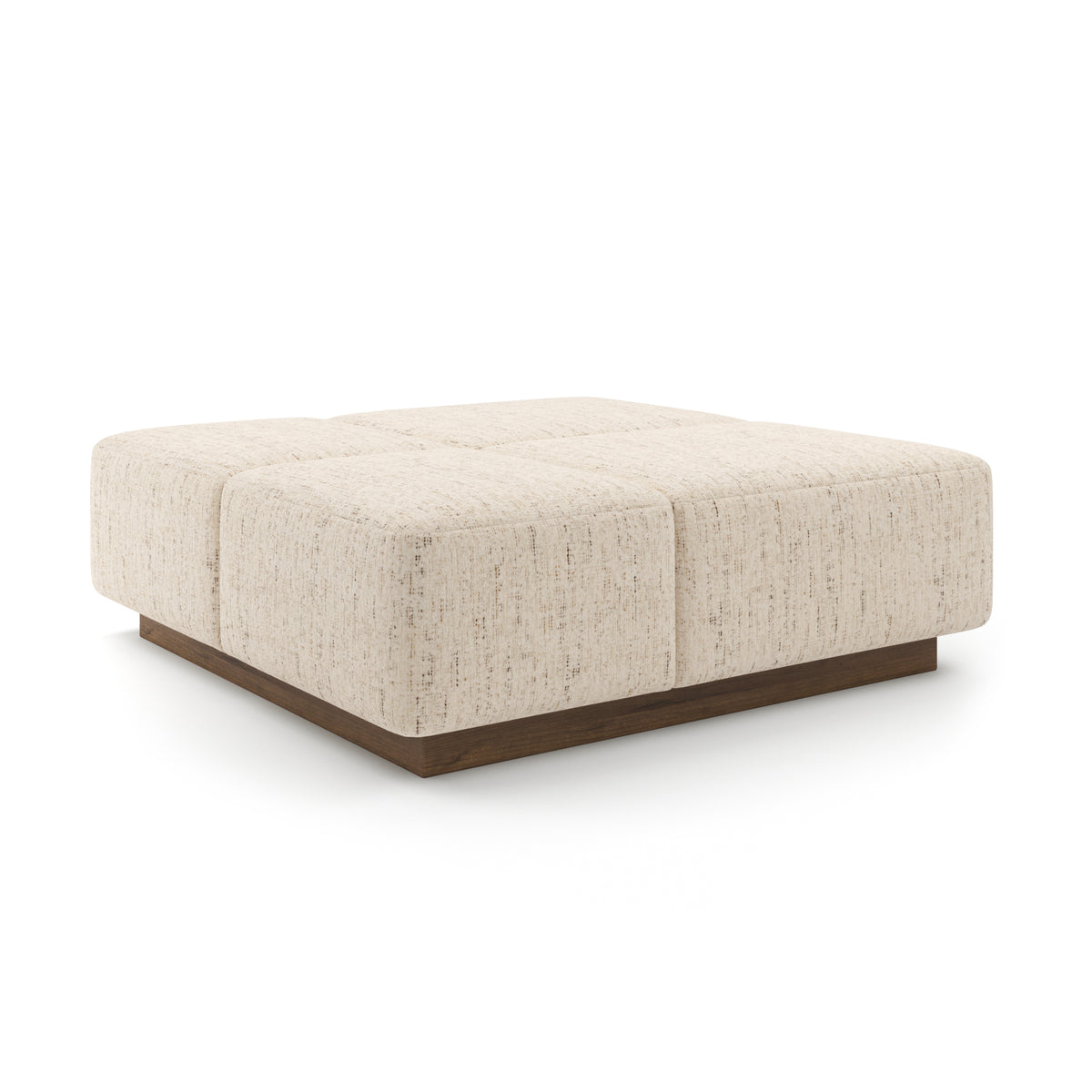 Grid Ottoman 48" in Cream