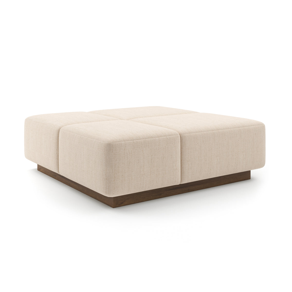 Grid Ottoman 48" in Eggshell