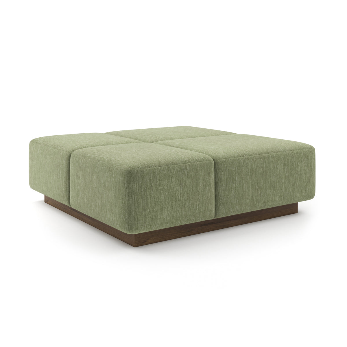 Grid Ottoman 48" in Fern