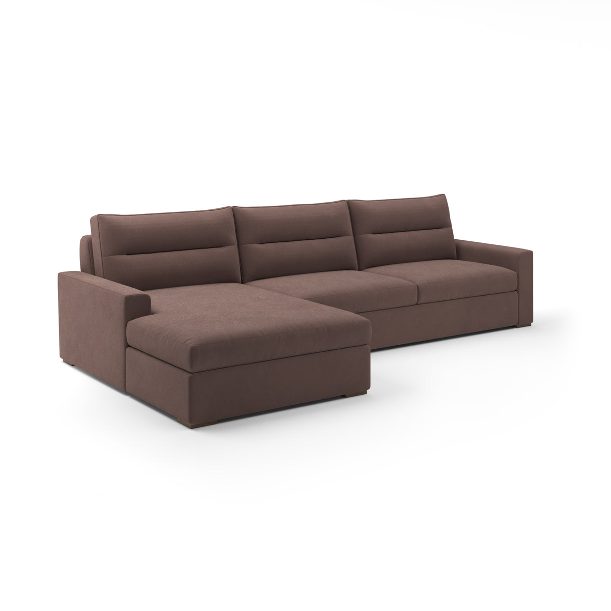 Julian Sectional Chaise LAF in Chocolate