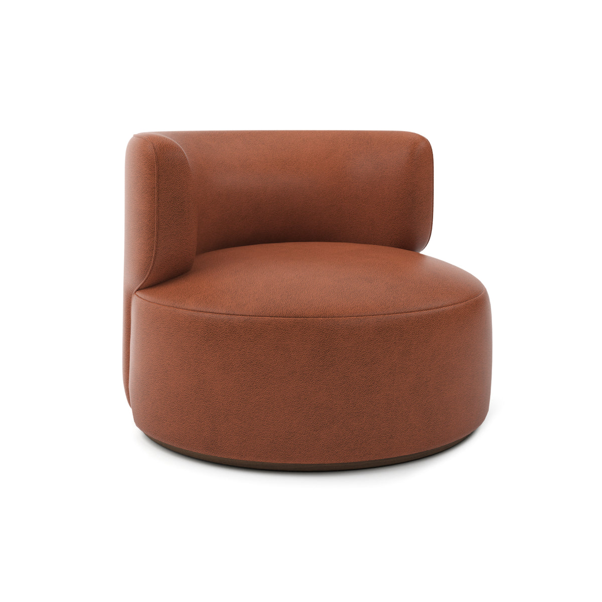 Ormand Swivel Chair in Caramel