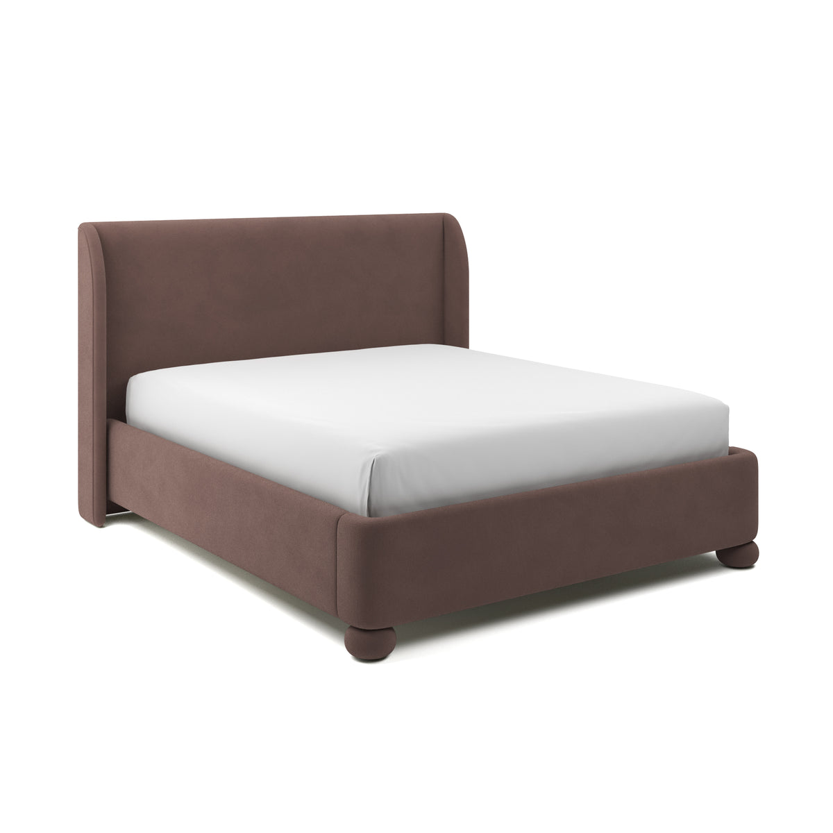 Serena Upholstered Bed Cal King in Chocolate