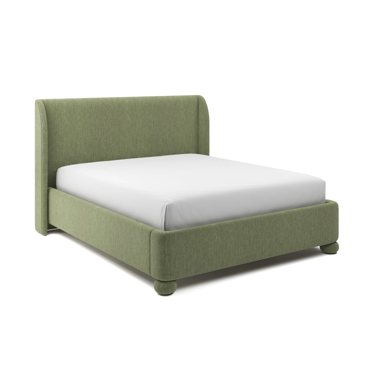 Serena Upholstered Bed Cal King in Fern