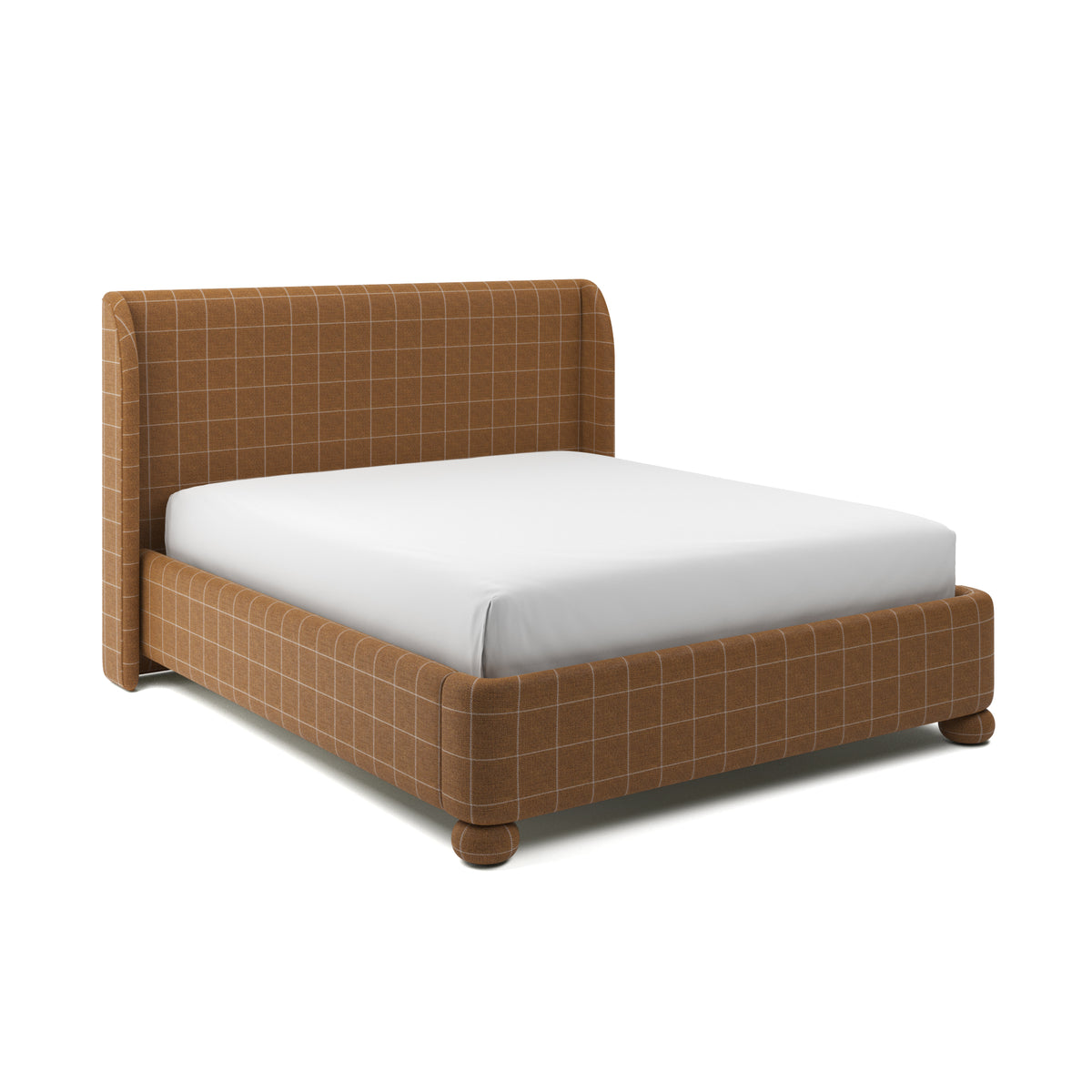 Serena Upholstered Bed Cal King in Saddle