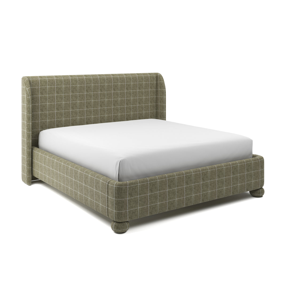Serena Upholstered Bed King in Bayberry
