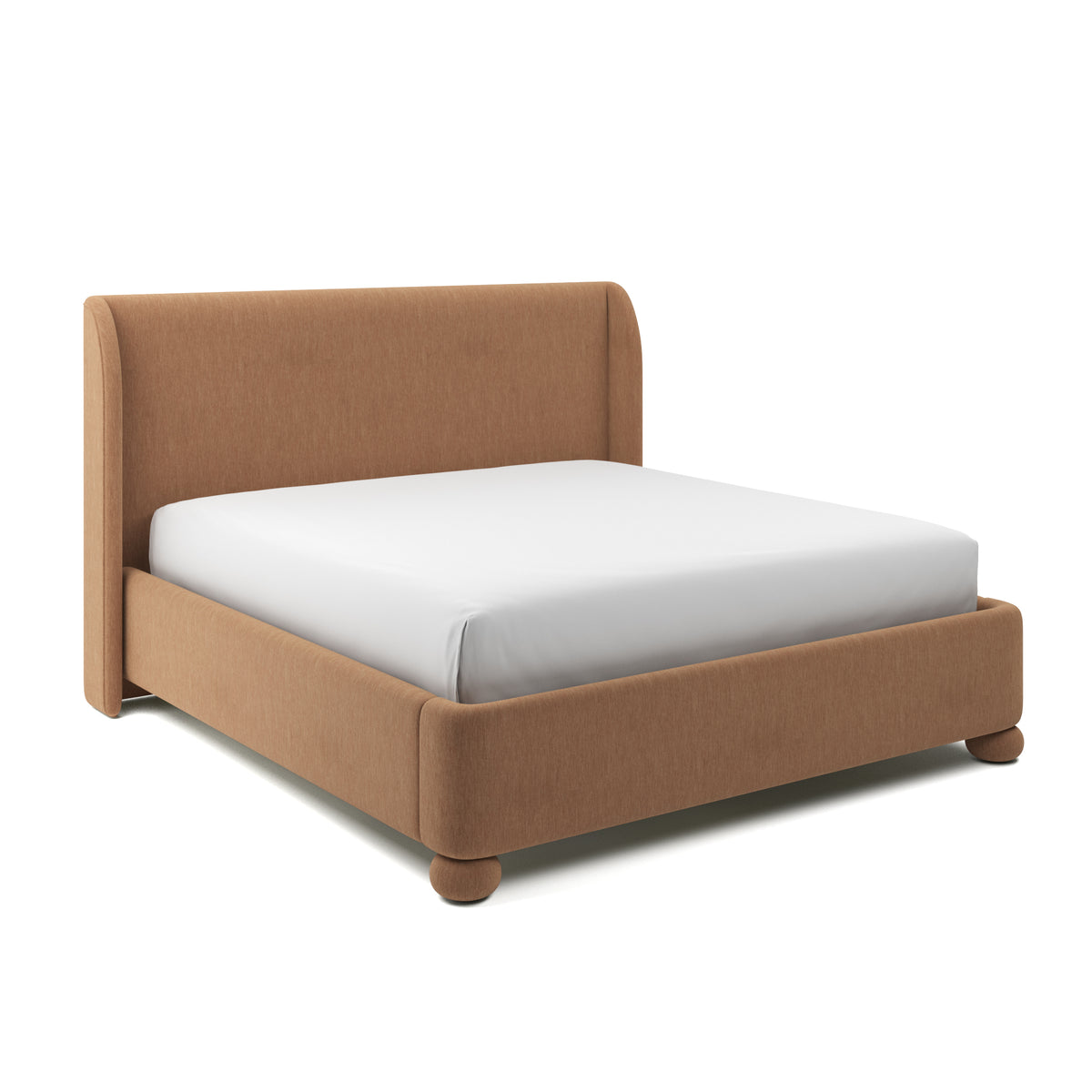 Serena Upholstered Bed King in Clay