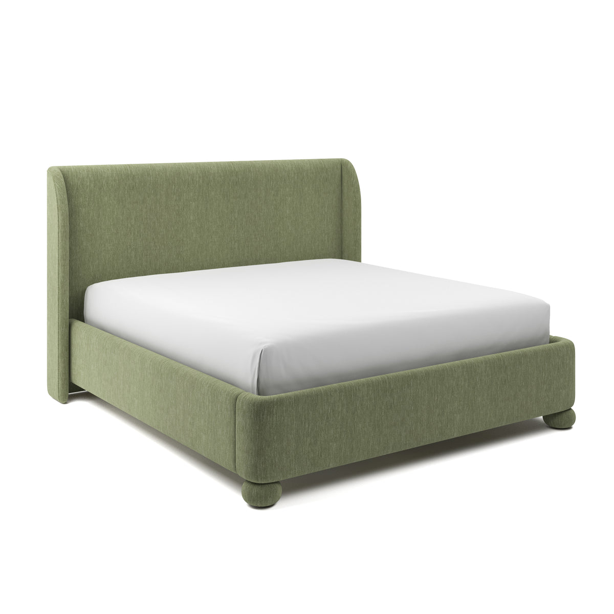 Serena Upholstered Bed King in Fern