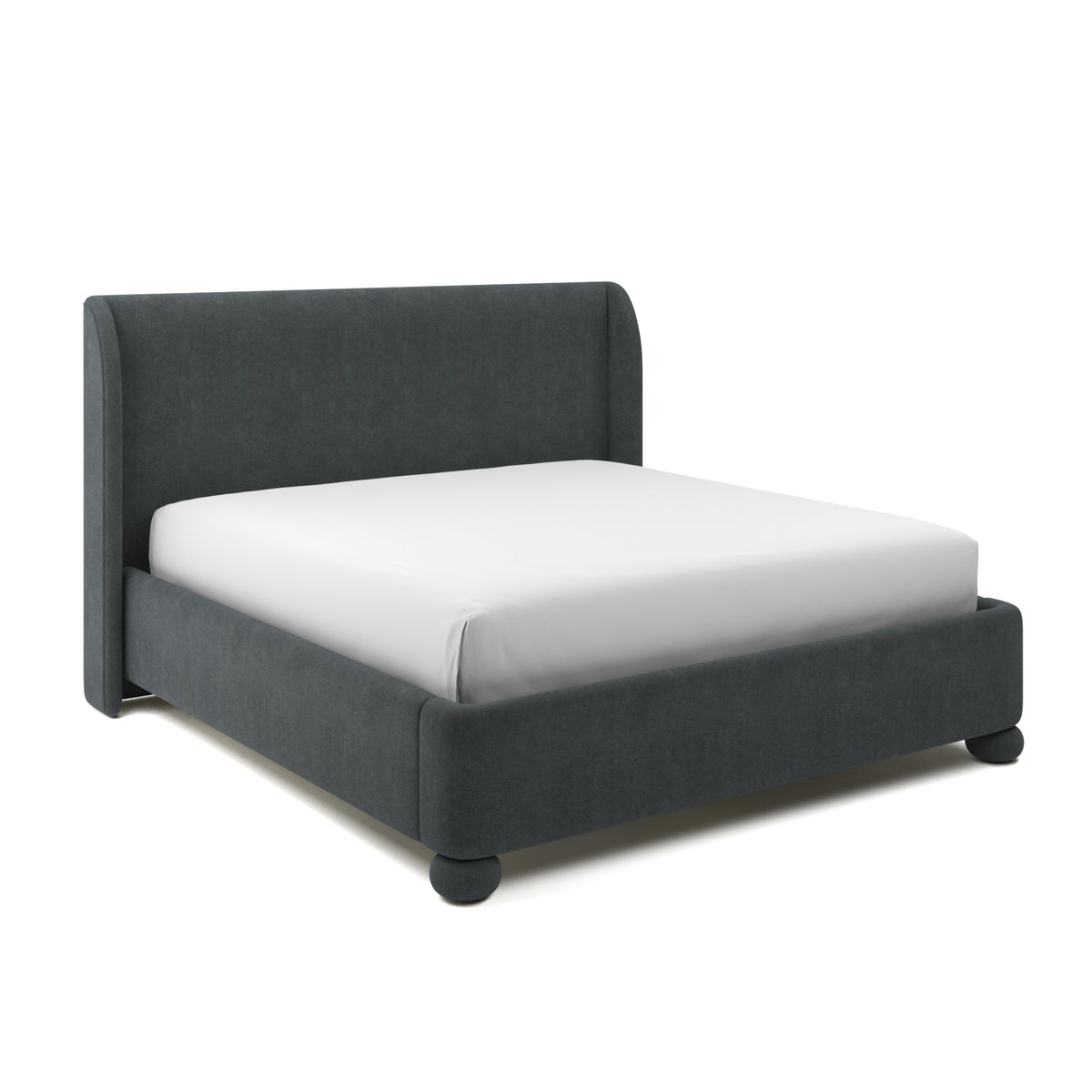 Serena Upholstered Bed King in Pine
