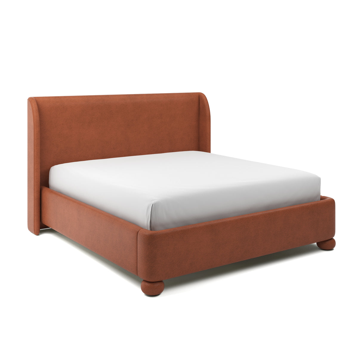 Serena Upholstered Bed King in Caramel