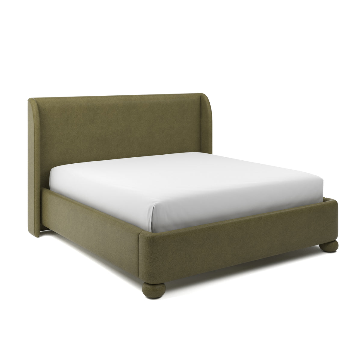 Serena Upholstered Bed King in Sage