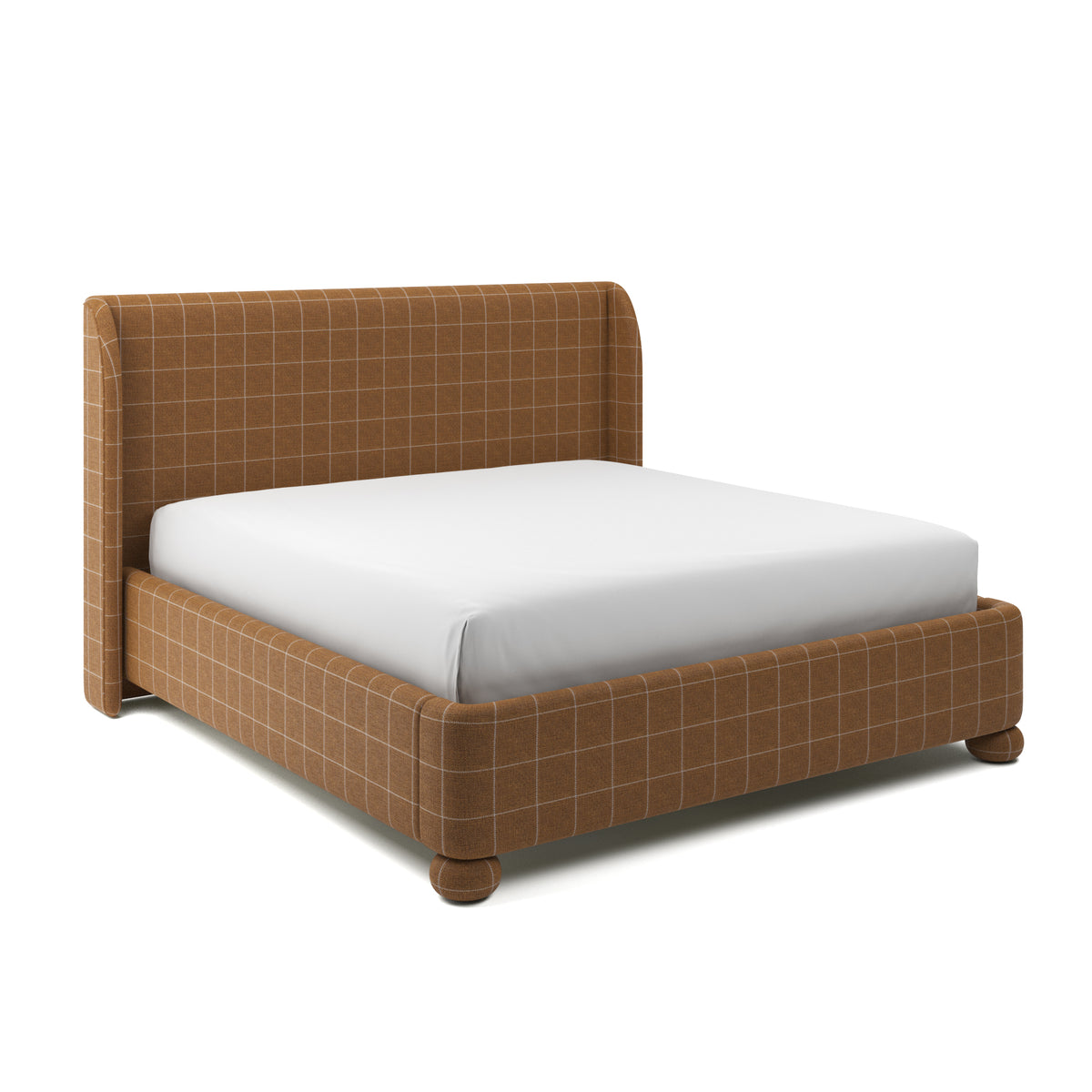 Serena Upholstered Bed King in Saddle