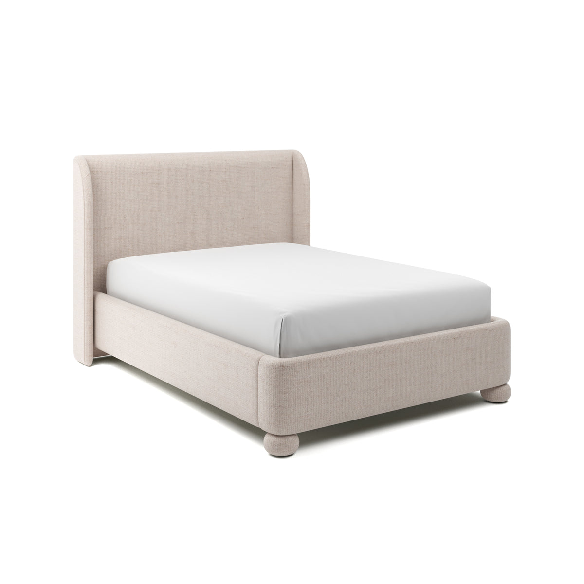 Serena Upholstered Bed Queen in Bisque