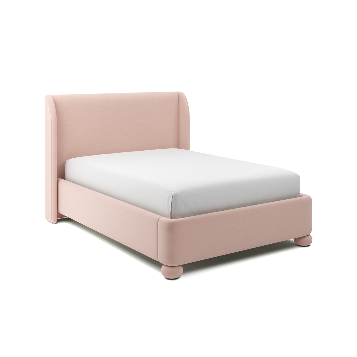 Serena Upholstered Bed Queen in Casual - Blush