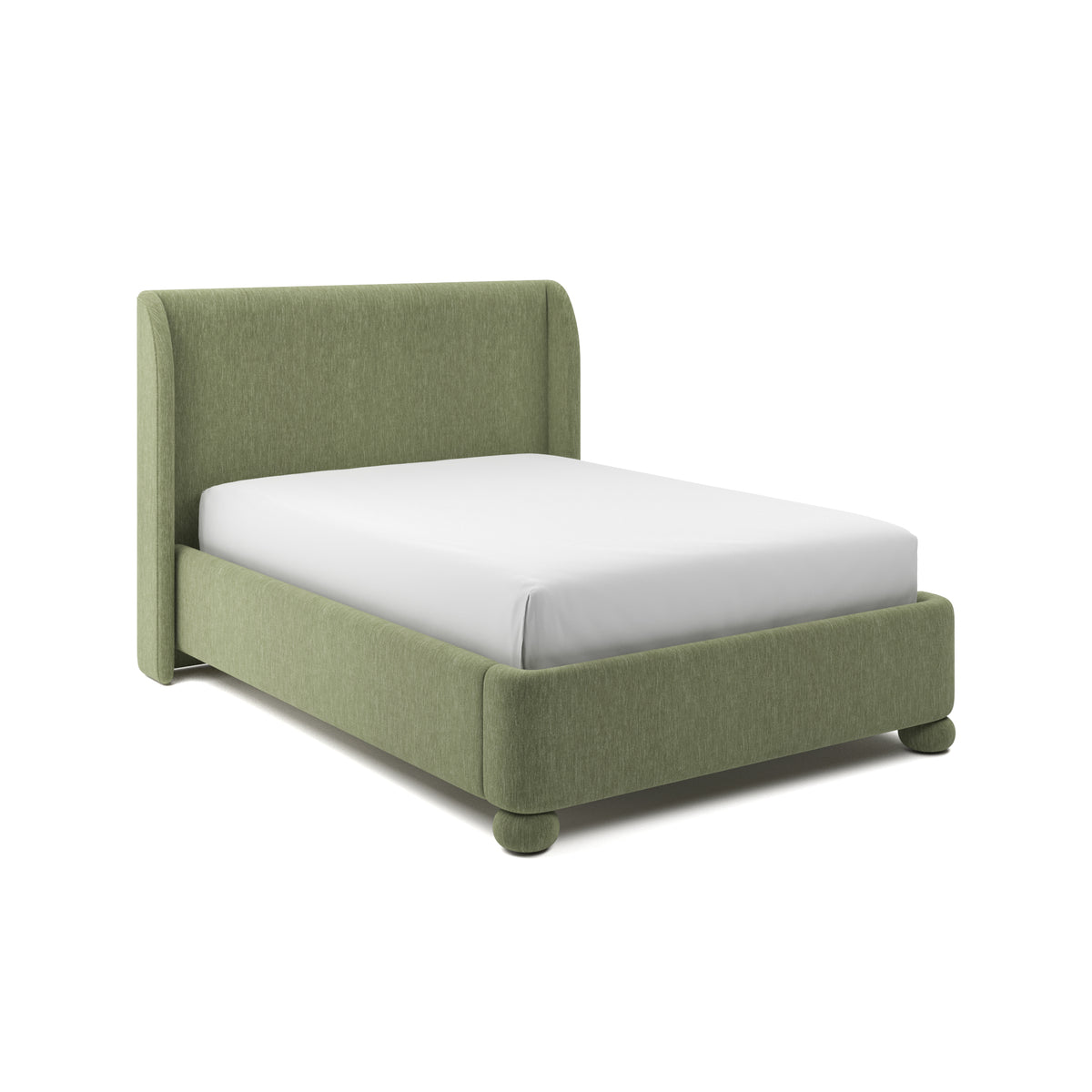 Serena Upholstered Bed Queen in Fern