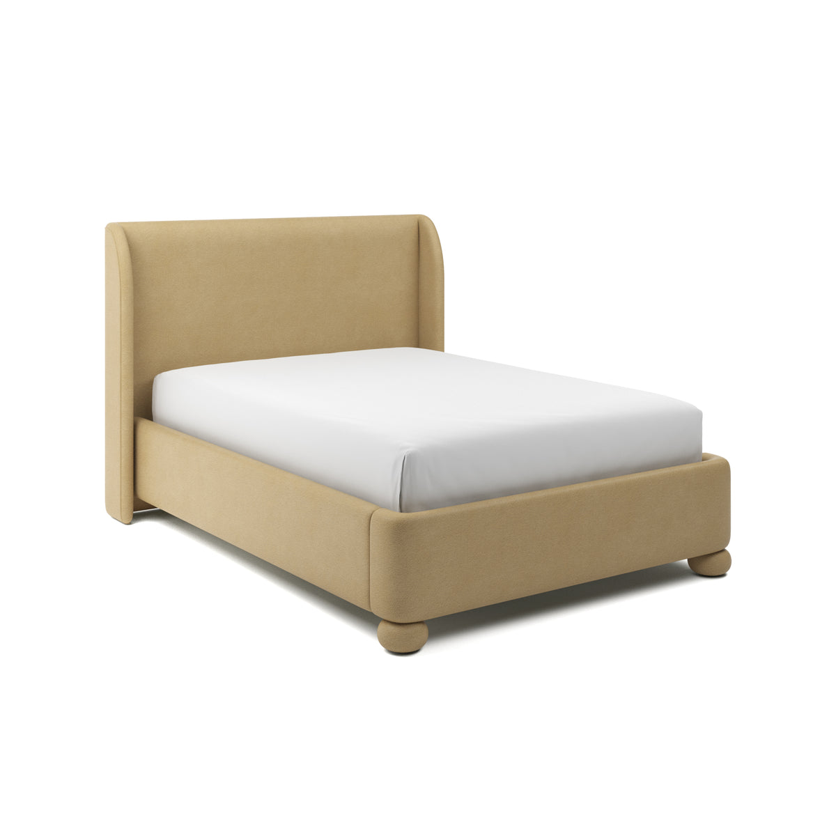 Serena Upholstered Bed Queen in Biscotti