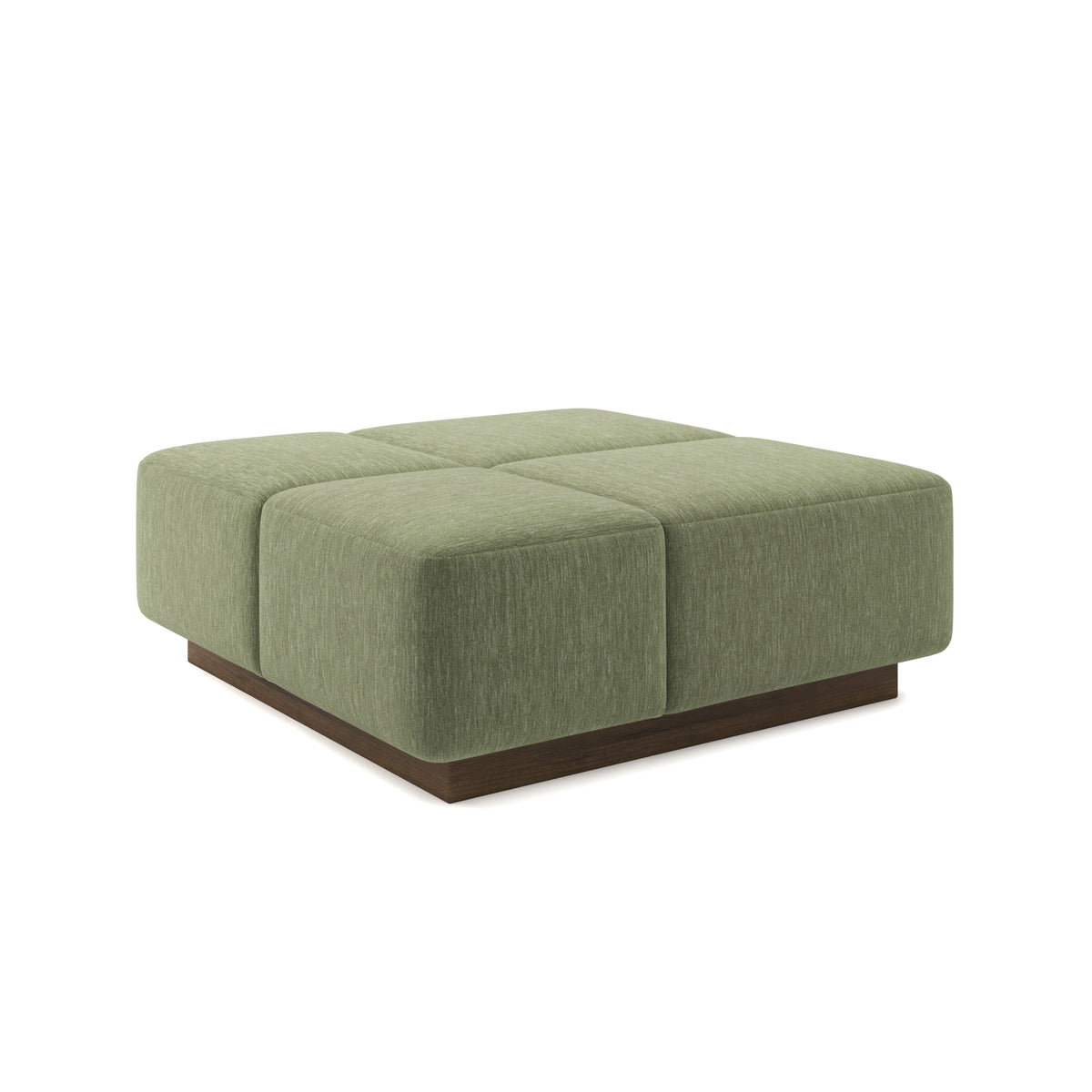 Grid Ottoman 42" in Fern