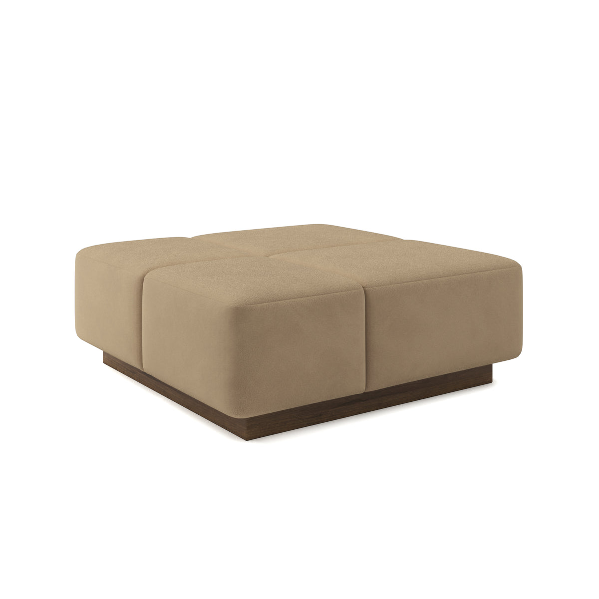 Grid Ottoman 42" in Latte