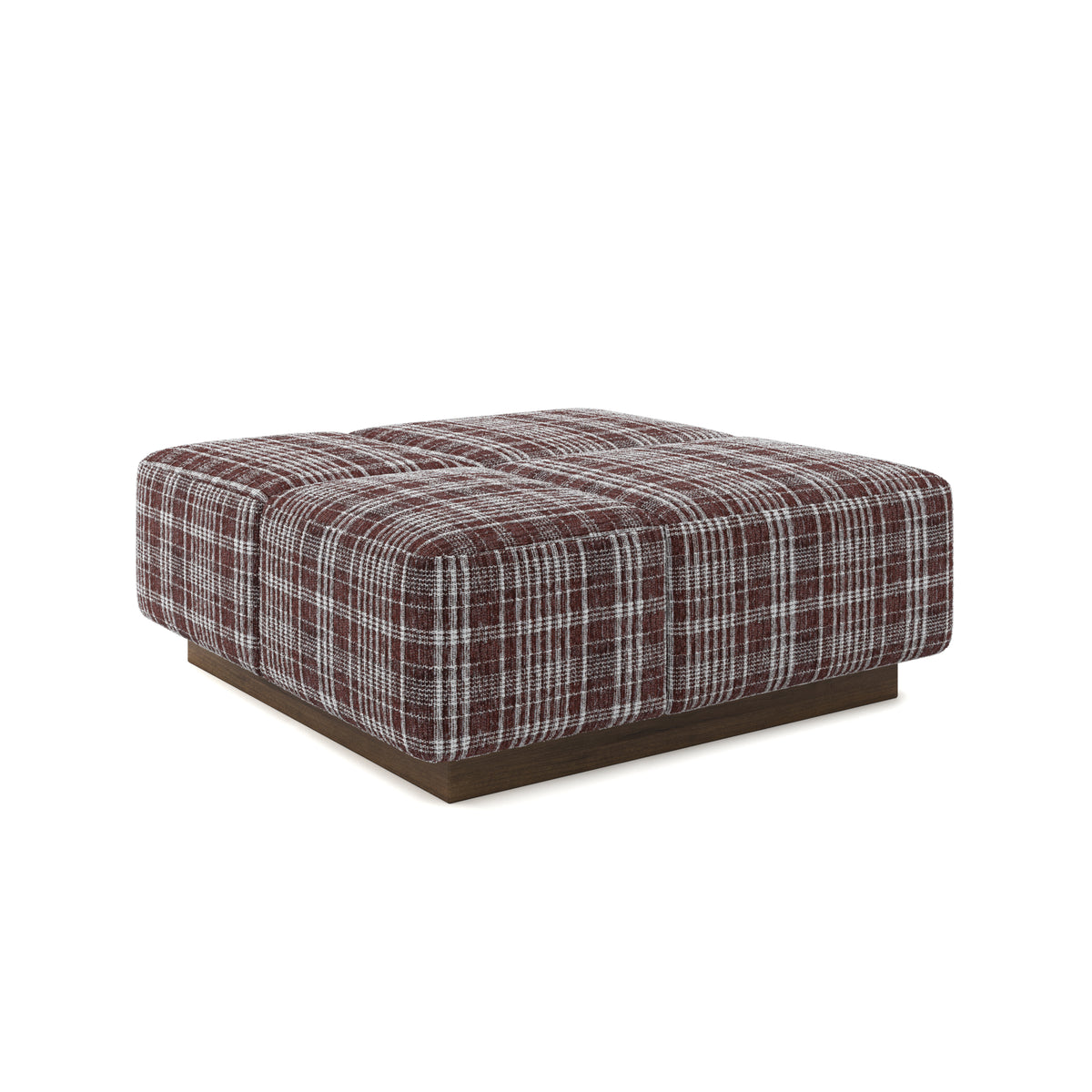 Grid Ottoman 42" in Raisin