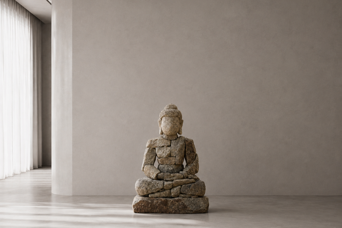 Cairn Stacked Stone Buddha