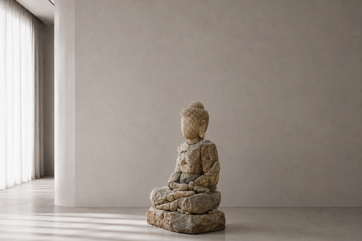 Cairn Stacked Stone Buddha