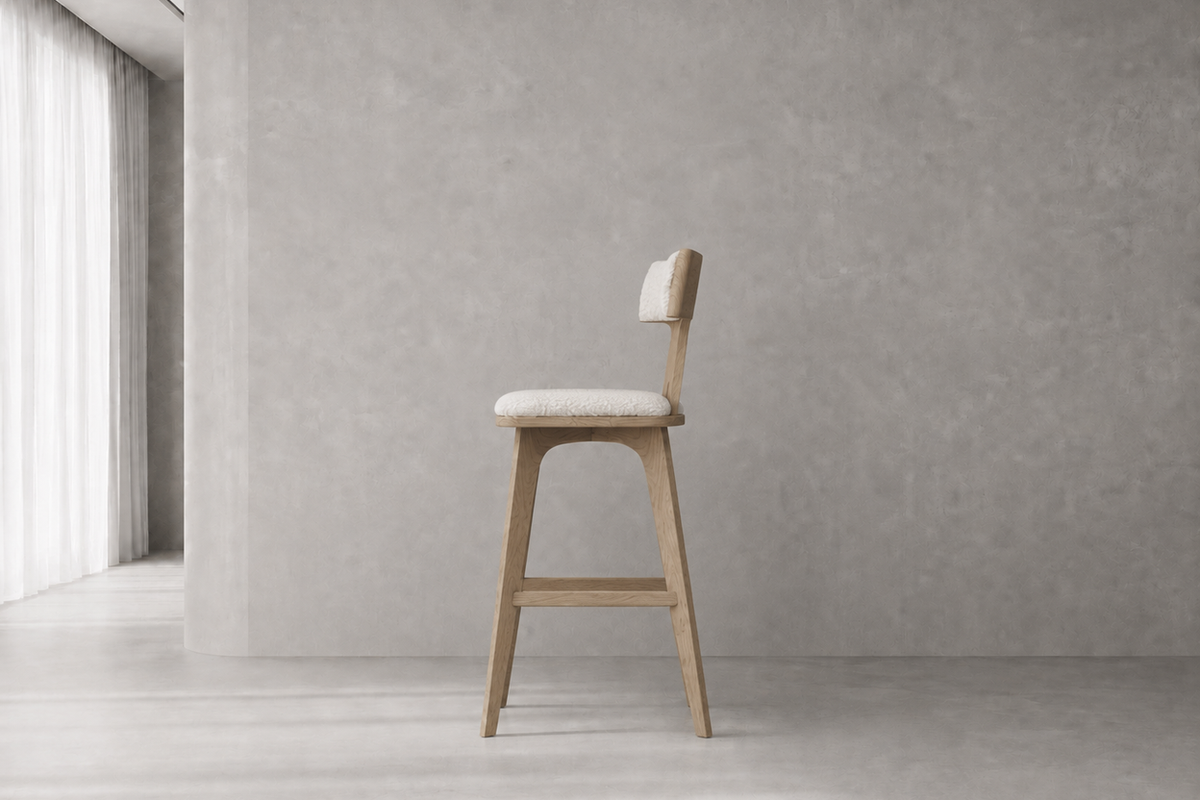Fulcrum Teak Barstool
